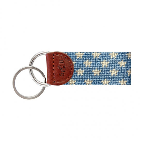 Stars and Stripes Needlepoint Key Fob