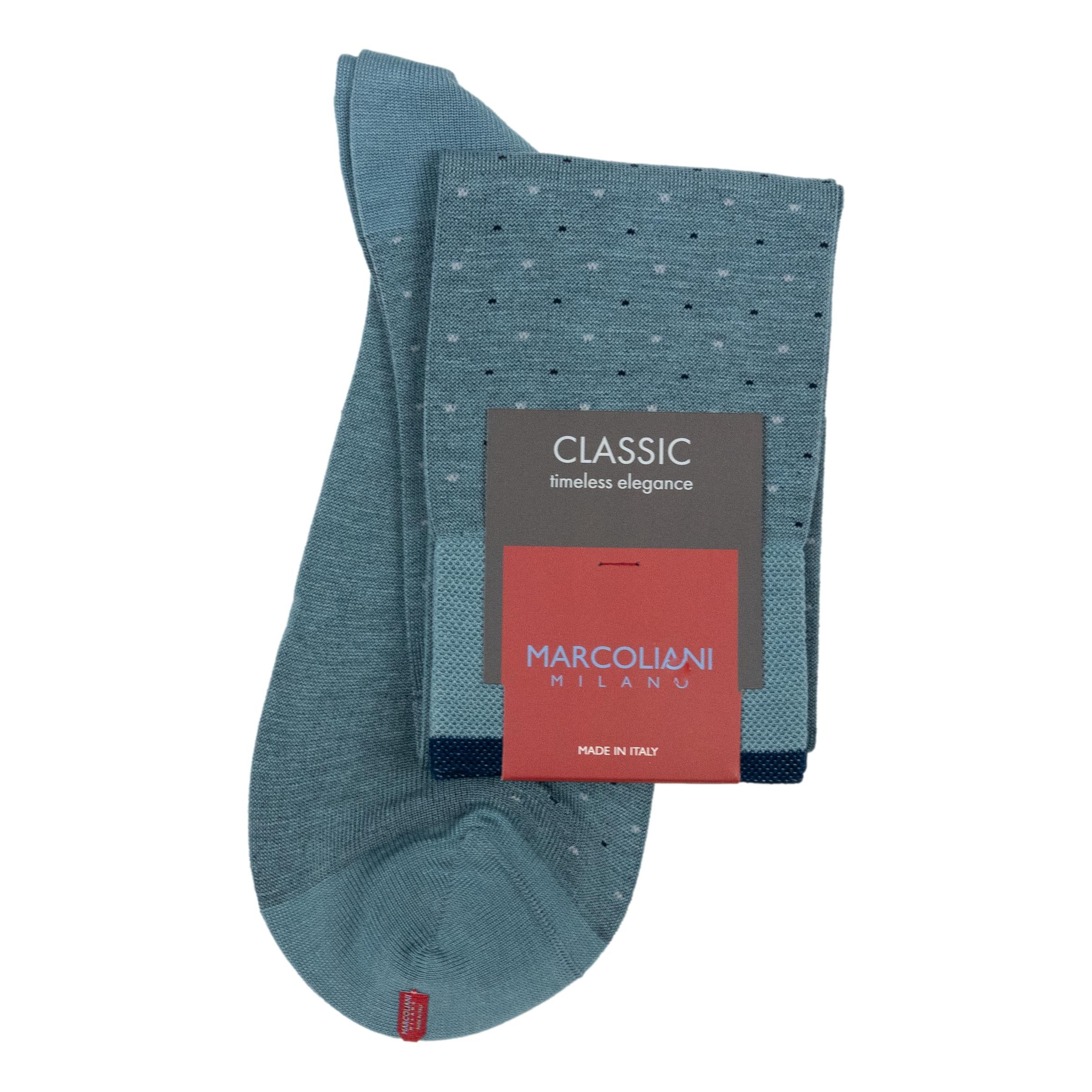 Pima Cotton Varese Pindot Over-the-Calf Dress Socks