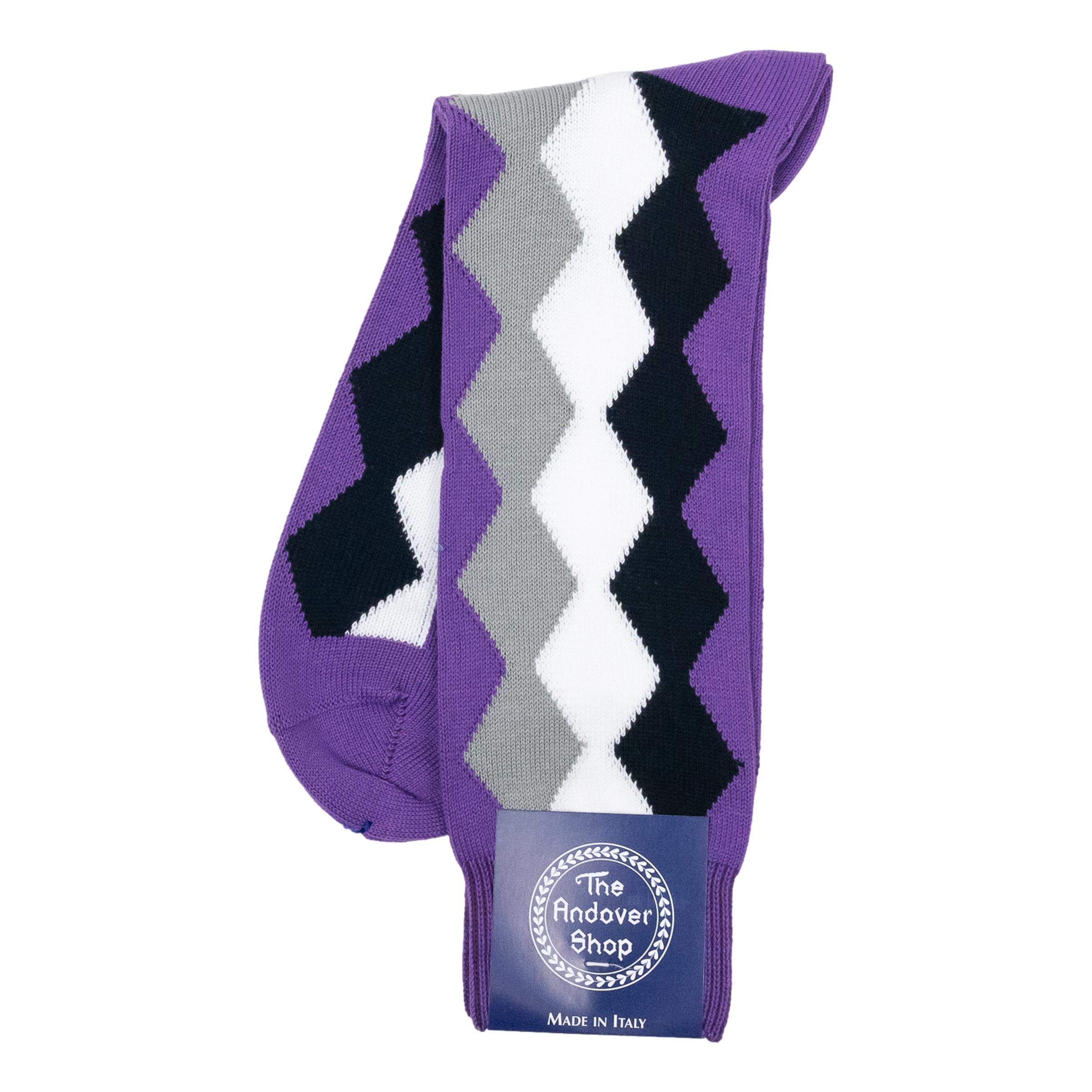 Mid-Calf Cotton Picasso Dress Sock