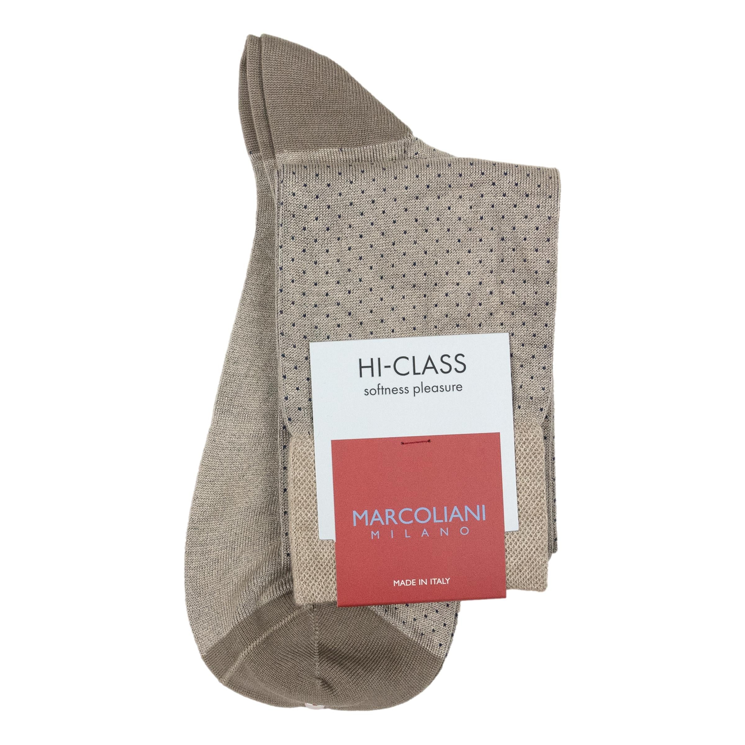 Micro Pindot Modal Over-the-Calf Dress Socks