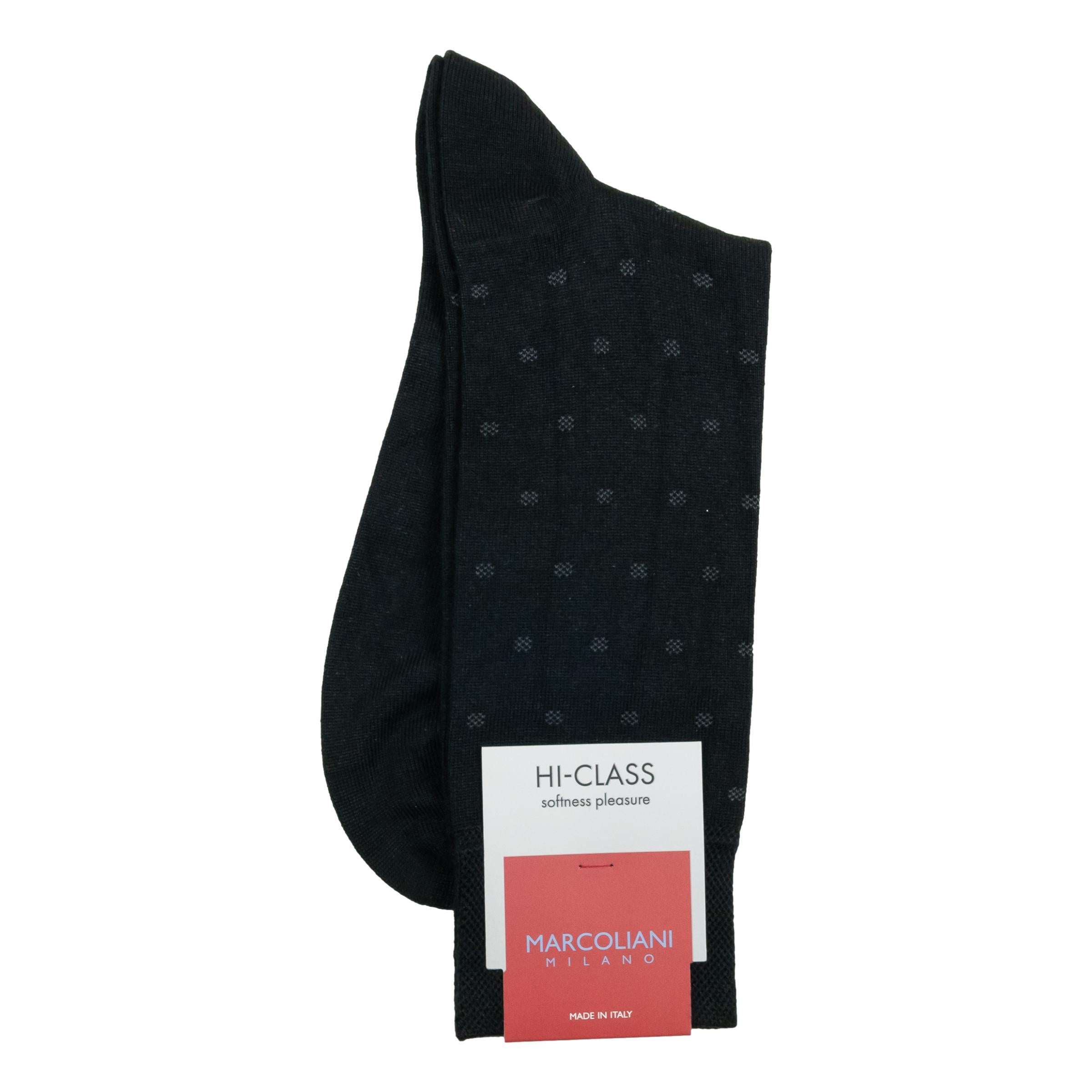 Micro Polka Modal Mid-Calf Dress Socks