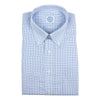 Blue Fine Check Button Down Dress Shirt