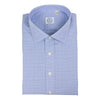 Blue Prince of Wales Spread Collar Dress Shirt