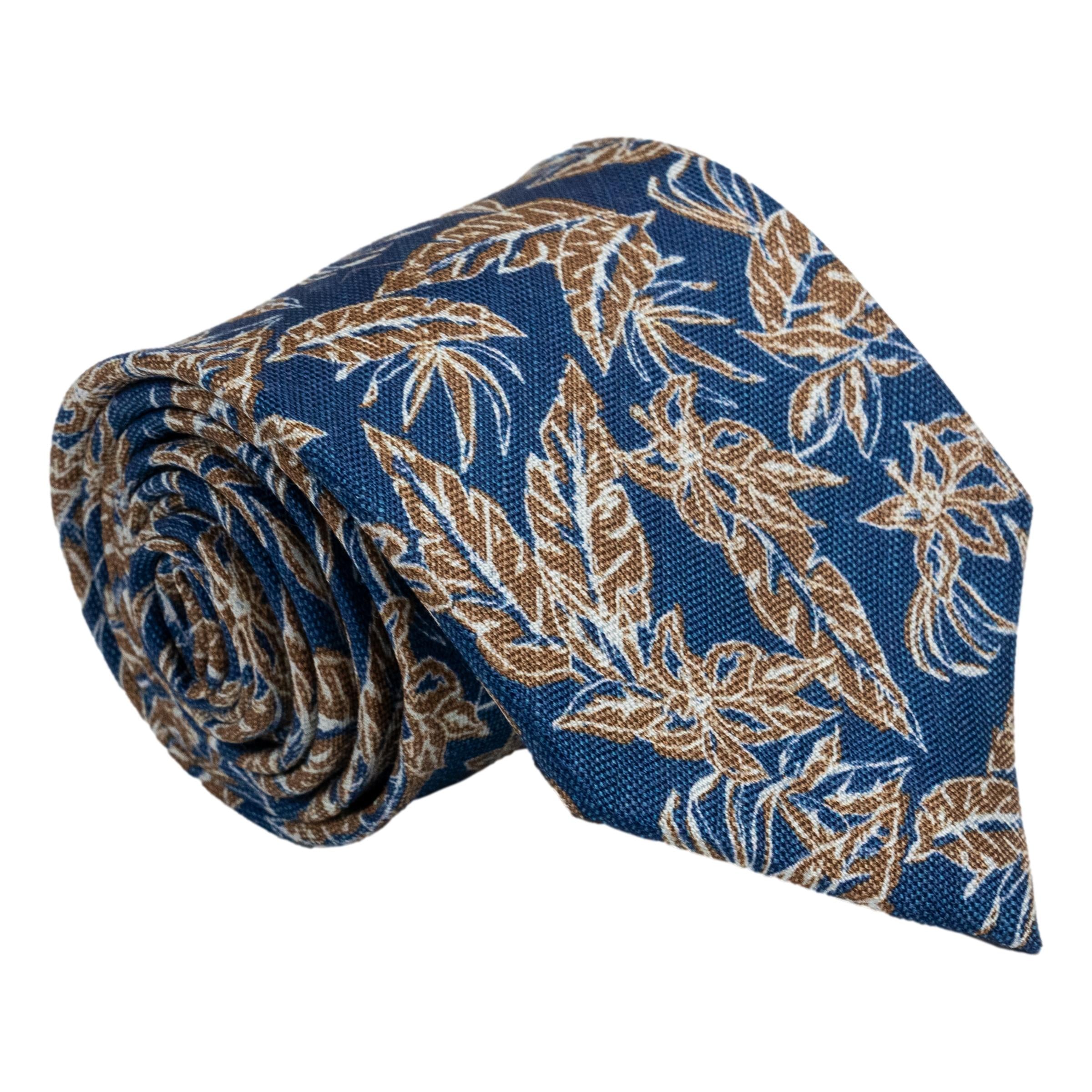 Rock Rose Flower Pattern Silk Tie