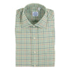 Blue and Pink Tattersall with Light Green Ground Spread Collar Sport Shirt