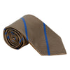 Brown and Blue Silk Repp Stripe Tie