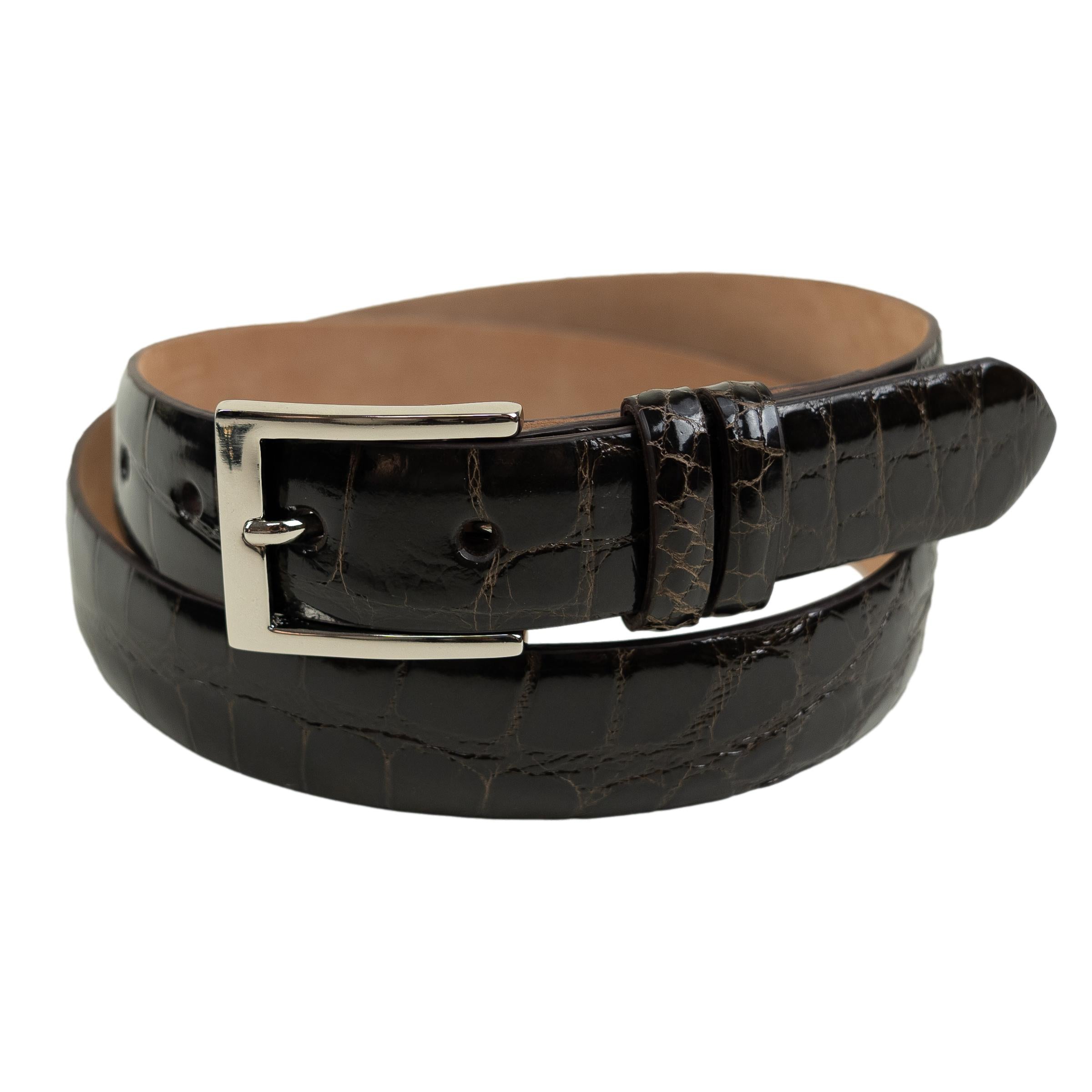 1 1/8" Glazed Alligator Belt