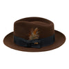 C-Crown Fur Felt Fedora with Welted Edge