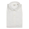 Classic White Cotton Spread Collar Sport Shirt