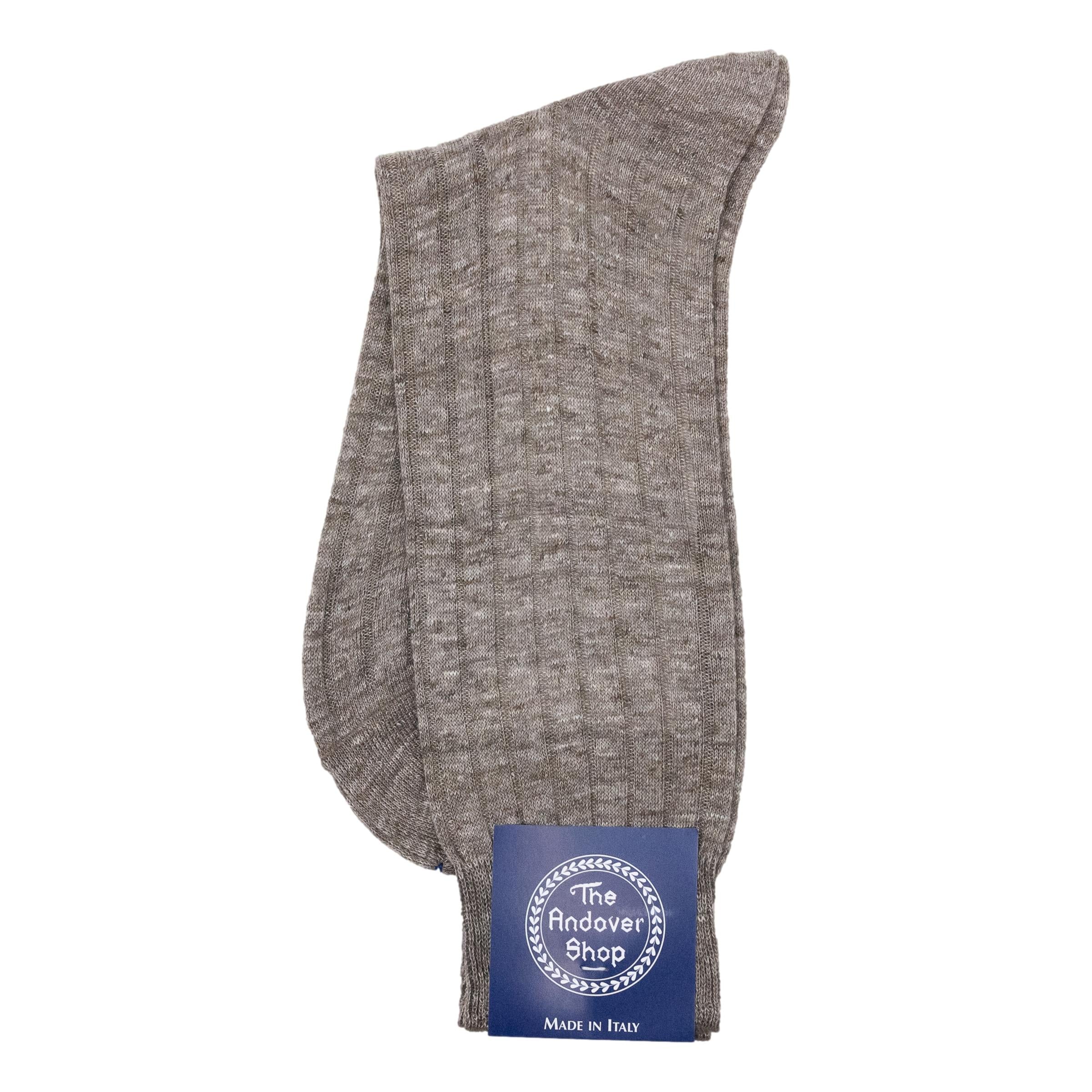 Mid-Calf Marl Linen Dress Sock