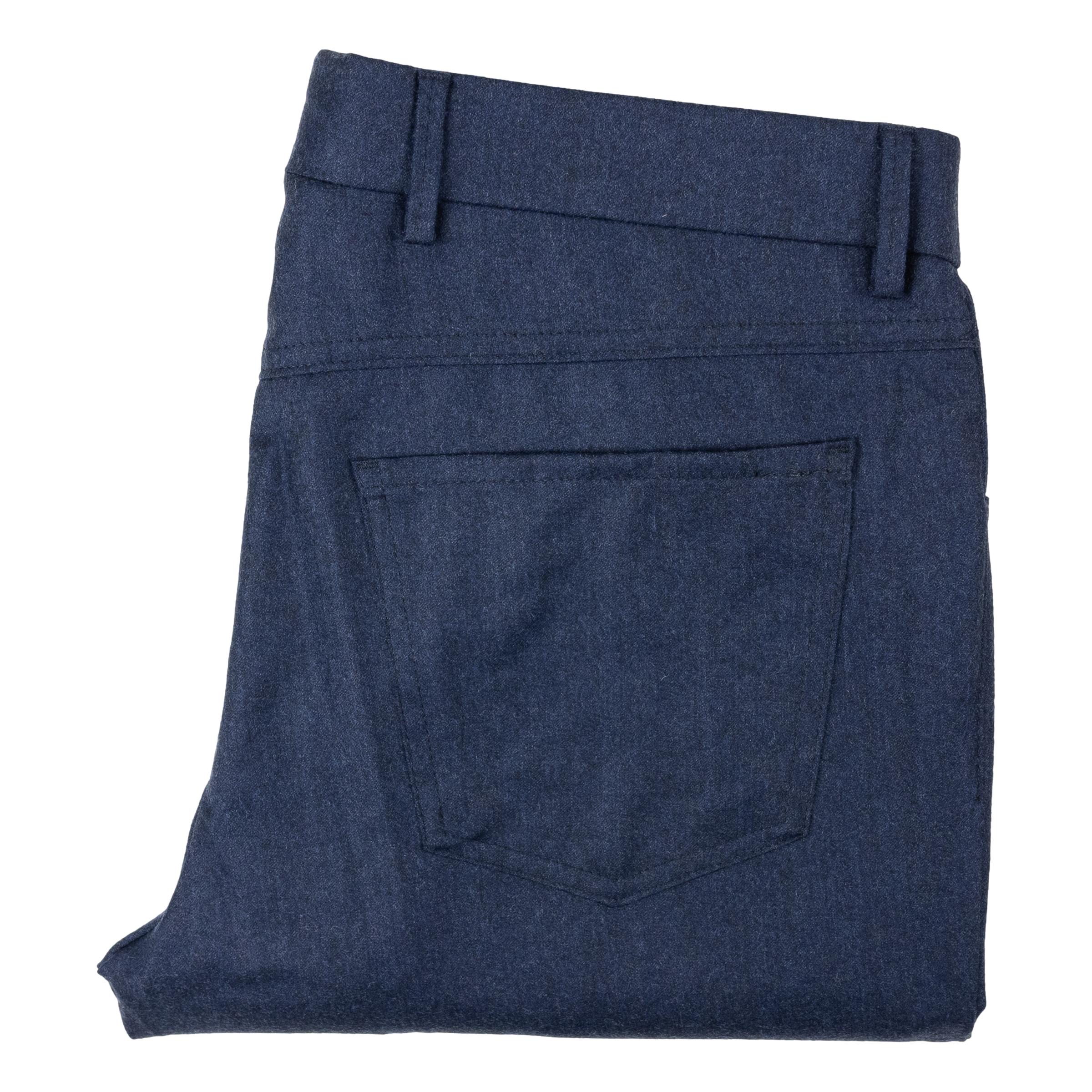 Wool Cashmere Blend Flannel 5-Pocket Trouser