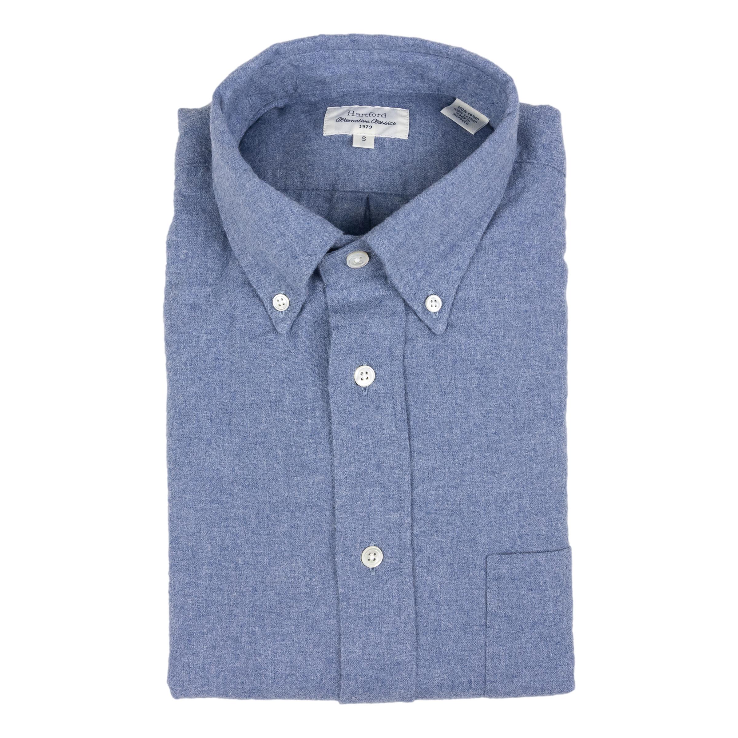 Solid Brushed Cotton Button Down Sport Shirt