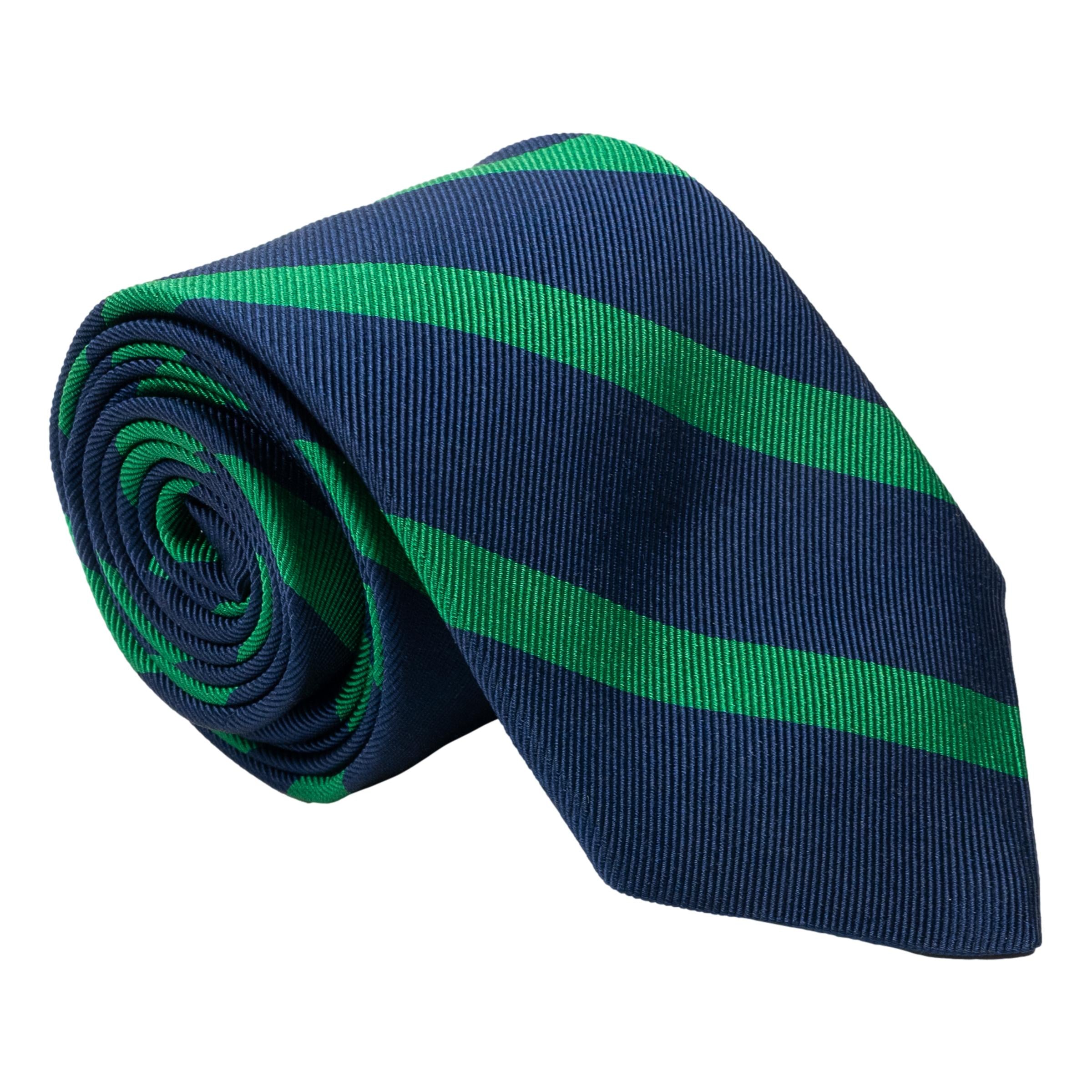 Navy with Reppe Stripe Silk Tie