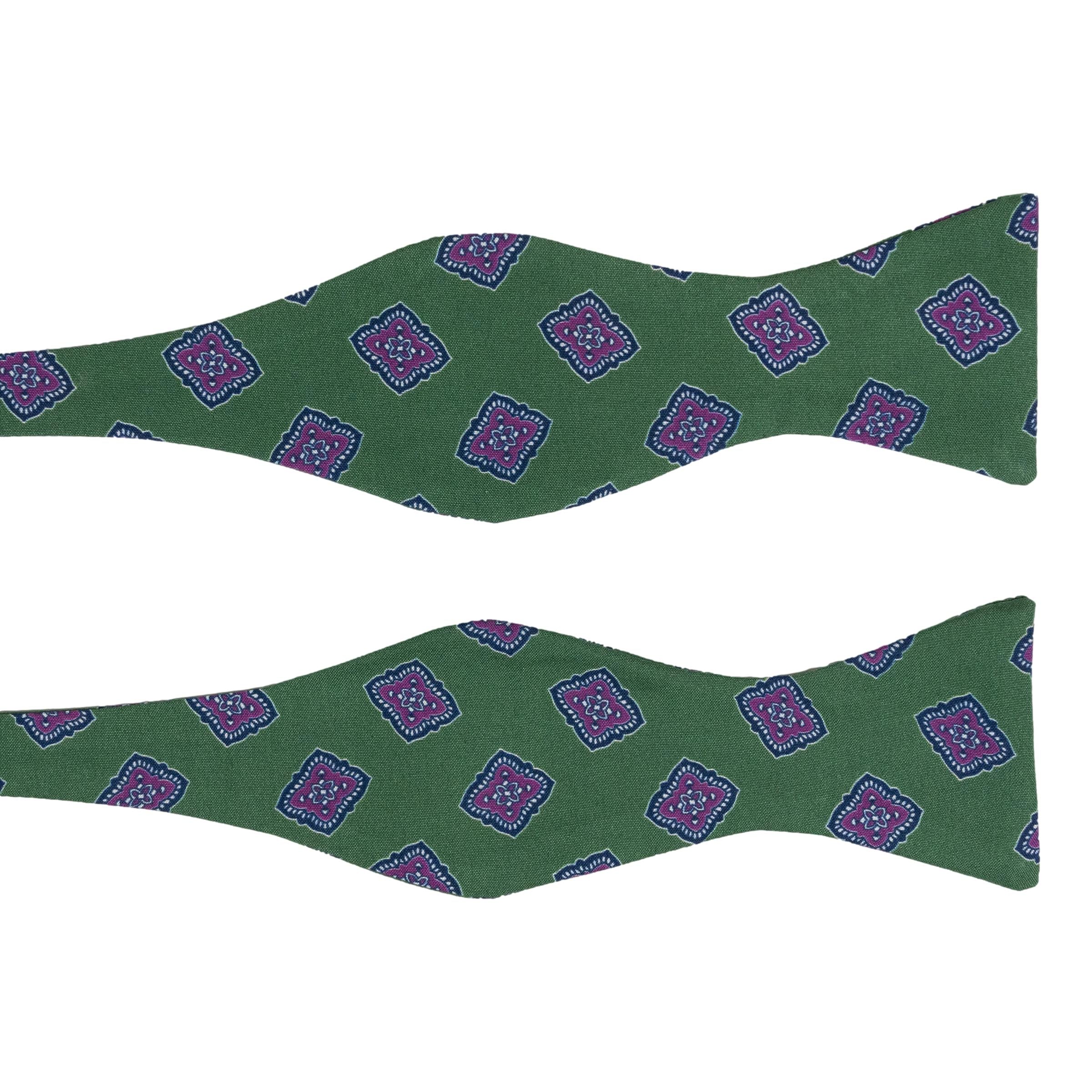 Shield Motif Silk Bow Tie