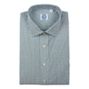 Green and Blue Pencil Tattersall Spread Collar Sport Shirt