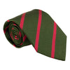 Green and Pink Repp Stripe Silk Tie