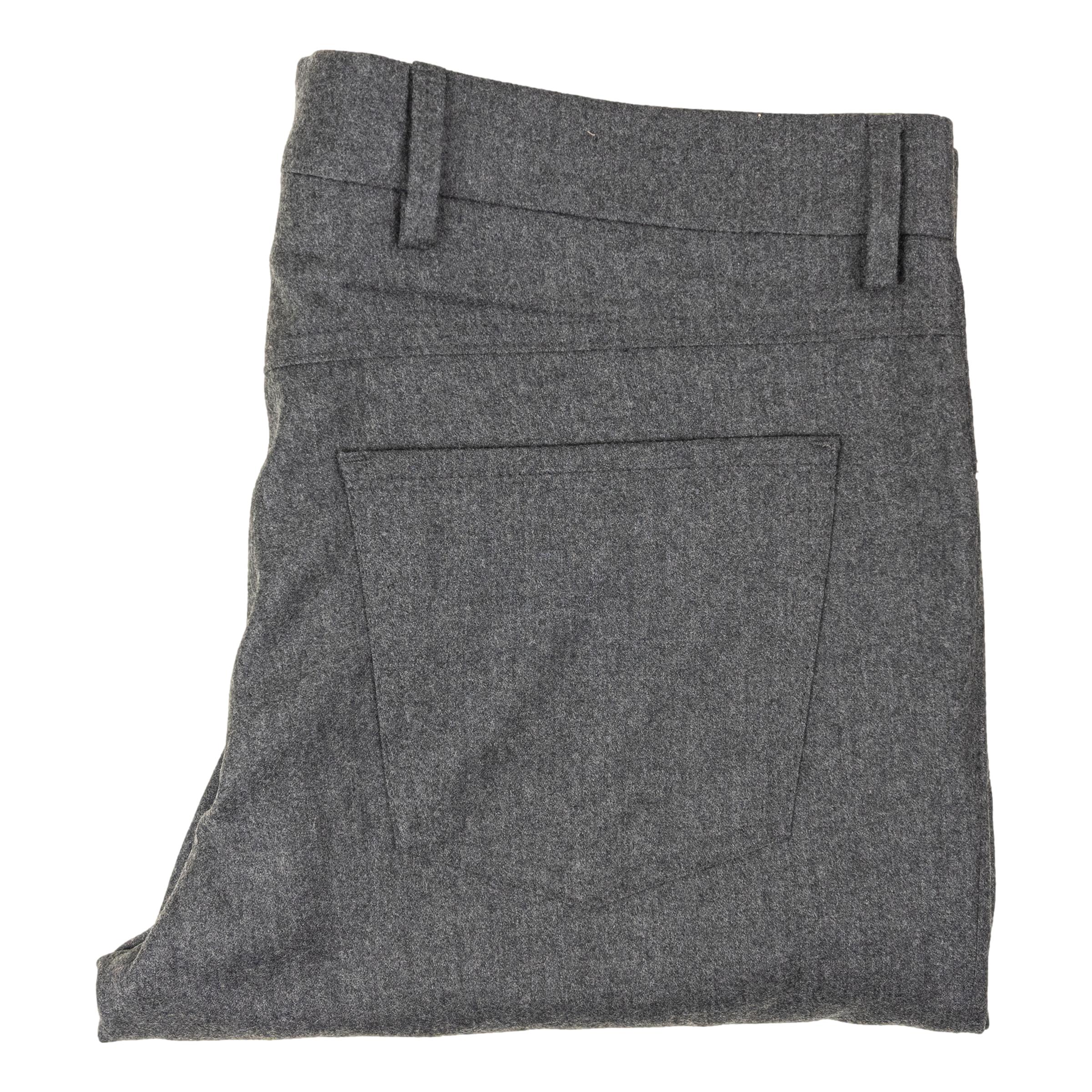 Wool Cashmere Blend Flannel 5-Pocket Trouser