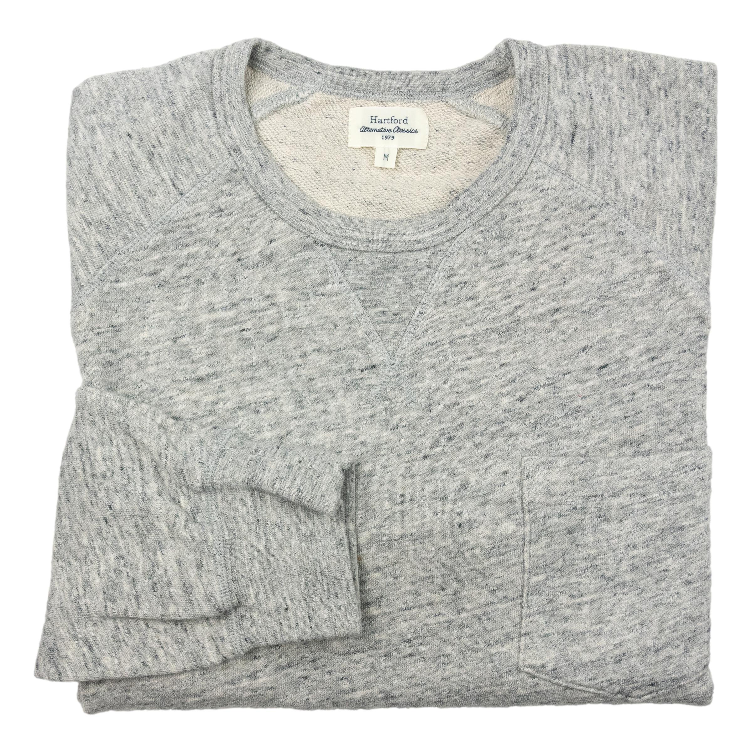 Light Cotton Pocket Crewneck Sweatshirt