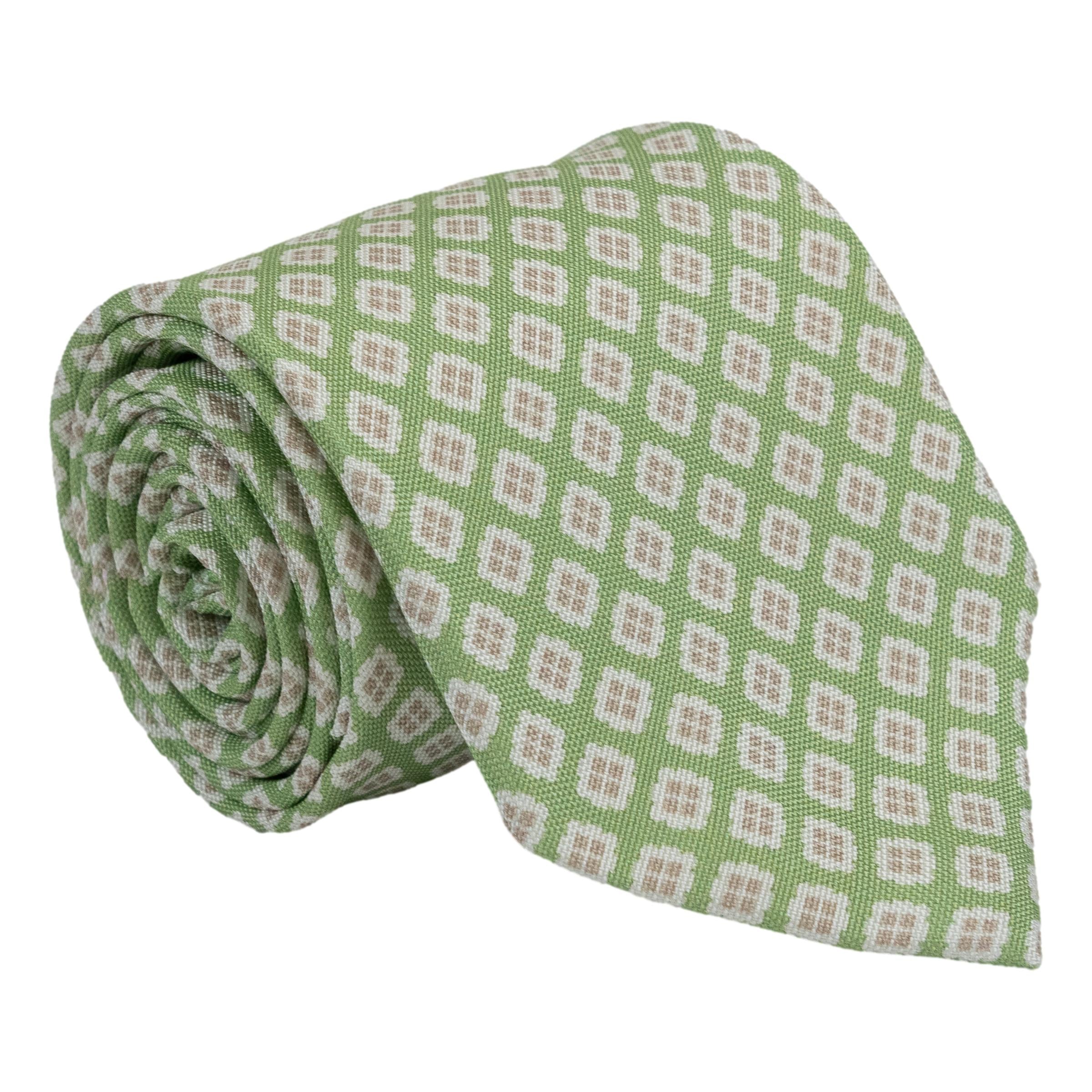 Quattro Diamond Motif Silk Tie