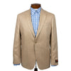 Light Sand Herringbone Silk and Linen Sport Coat