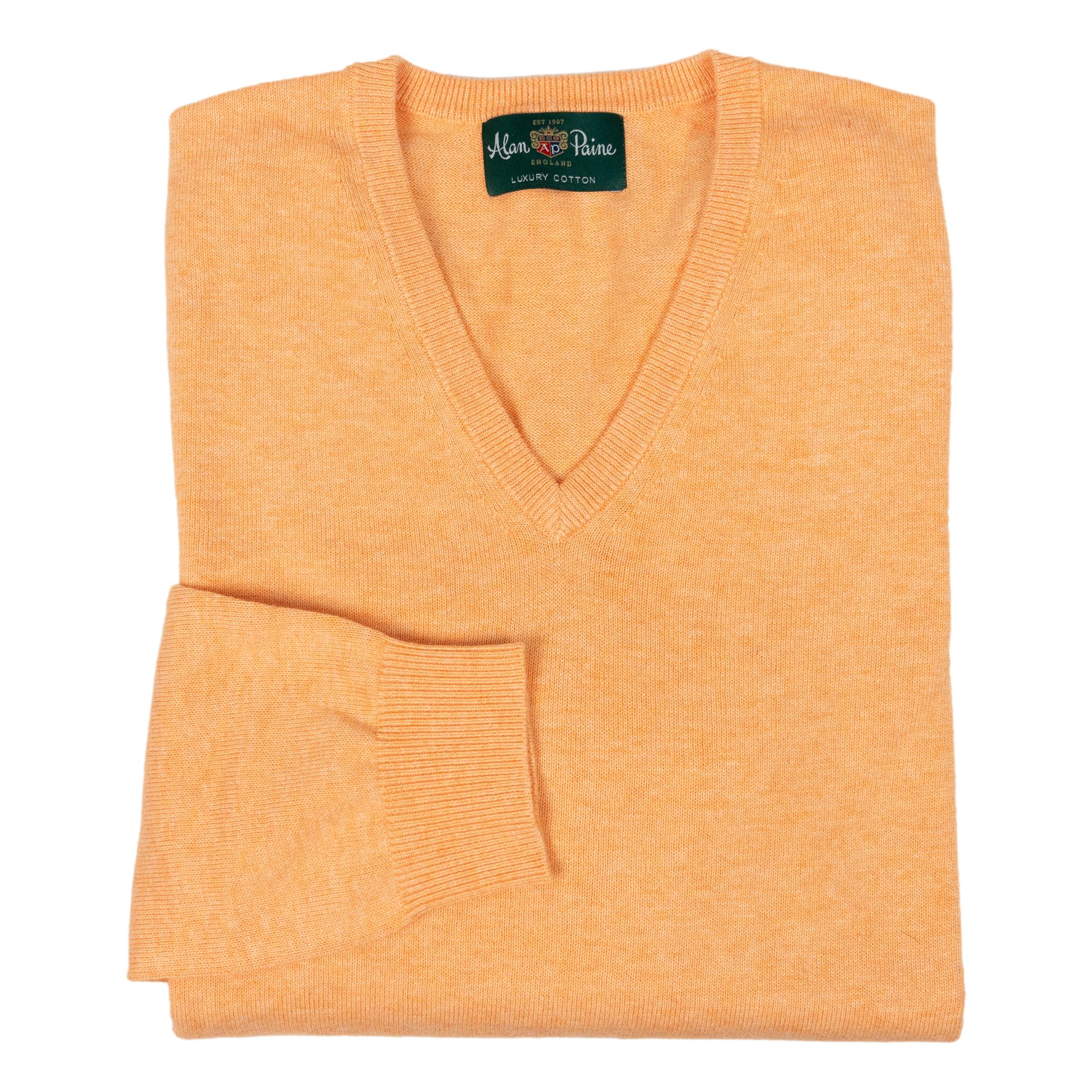 Rothwell Cotton and Cashmere V-Neck Sweater