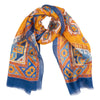 Mosaic Linen and Silk Blend Scarf