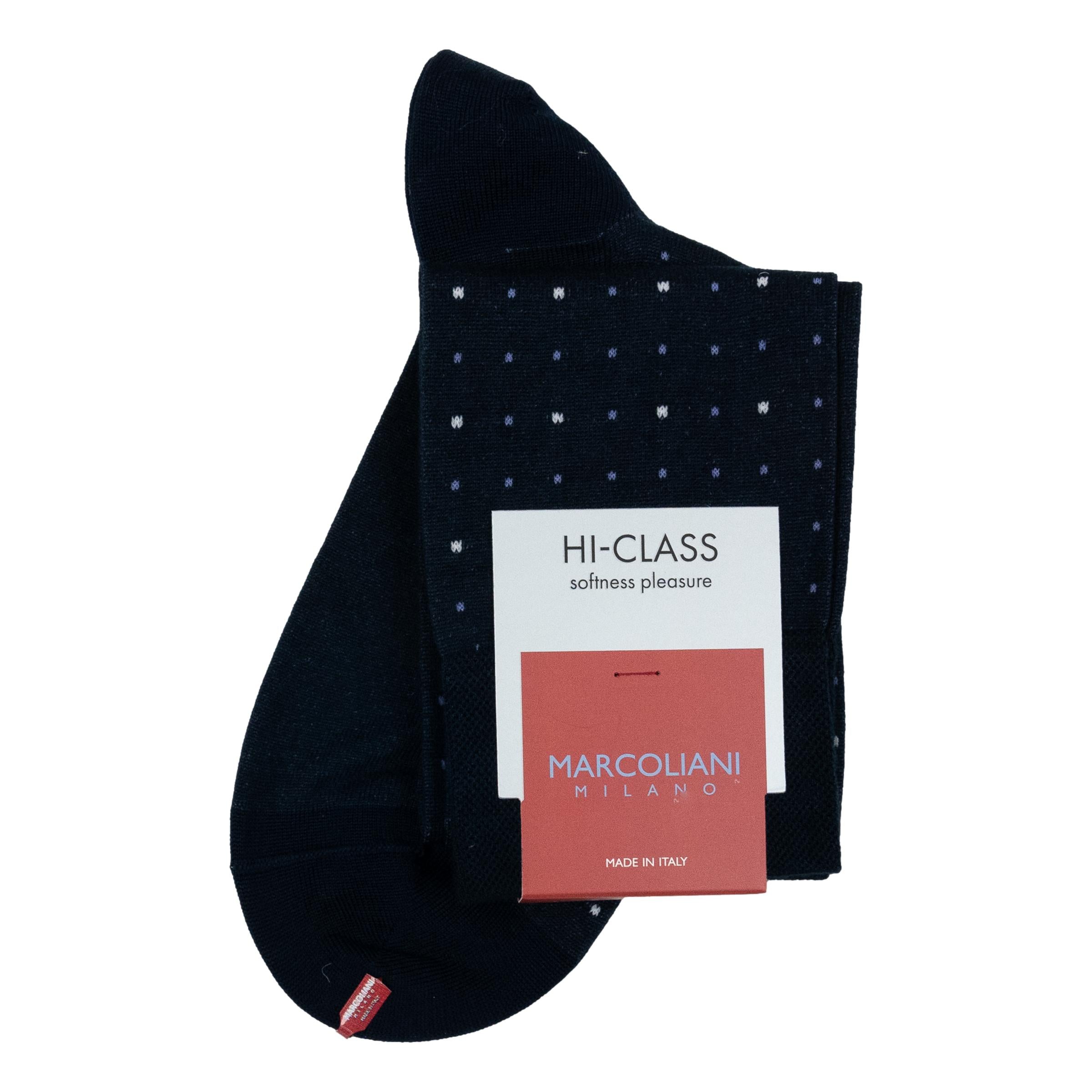 Micro Dots Modal Over-the-Calf Dress Socks