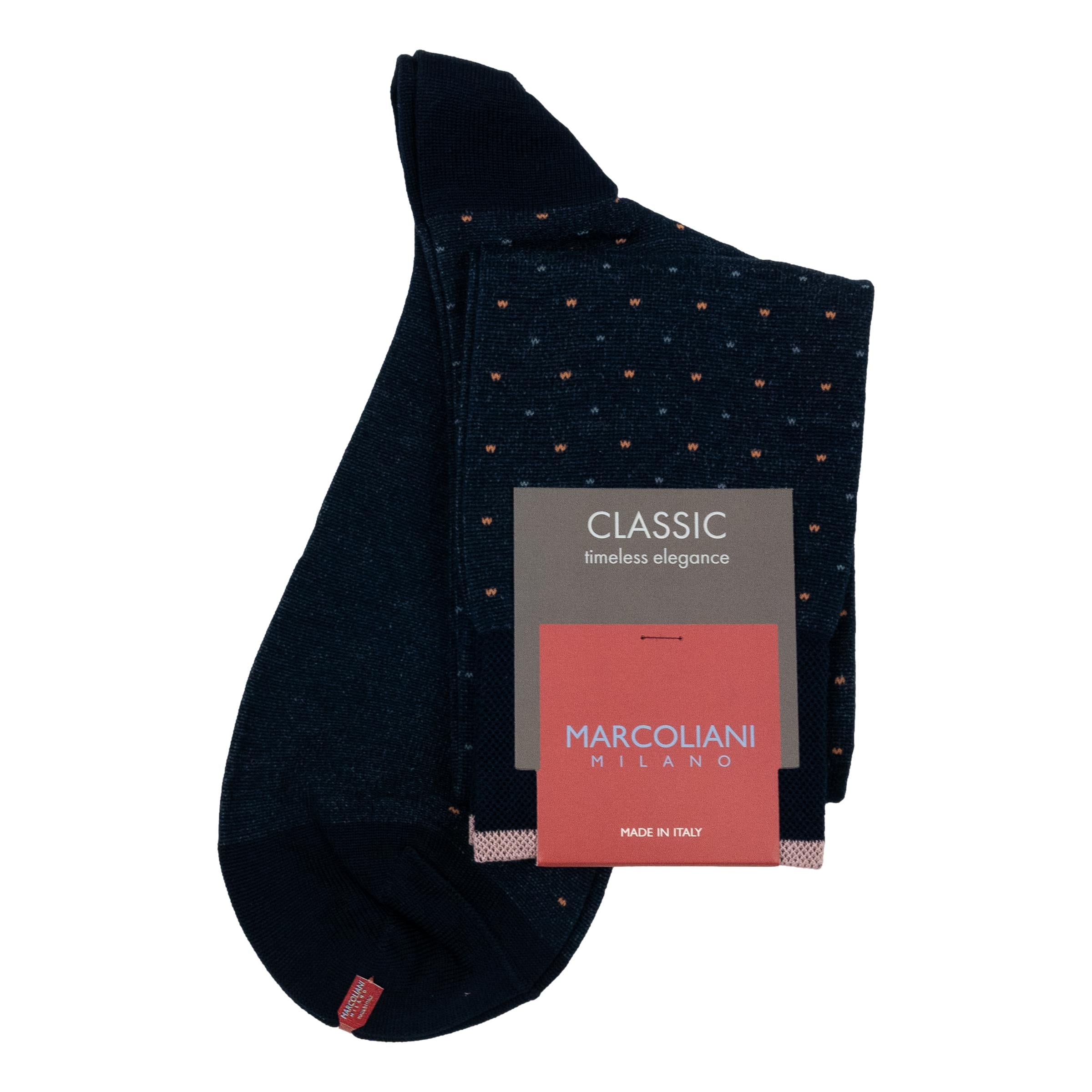 Pima Cotton Varese Pindot Over-the-Calf Dress Socks