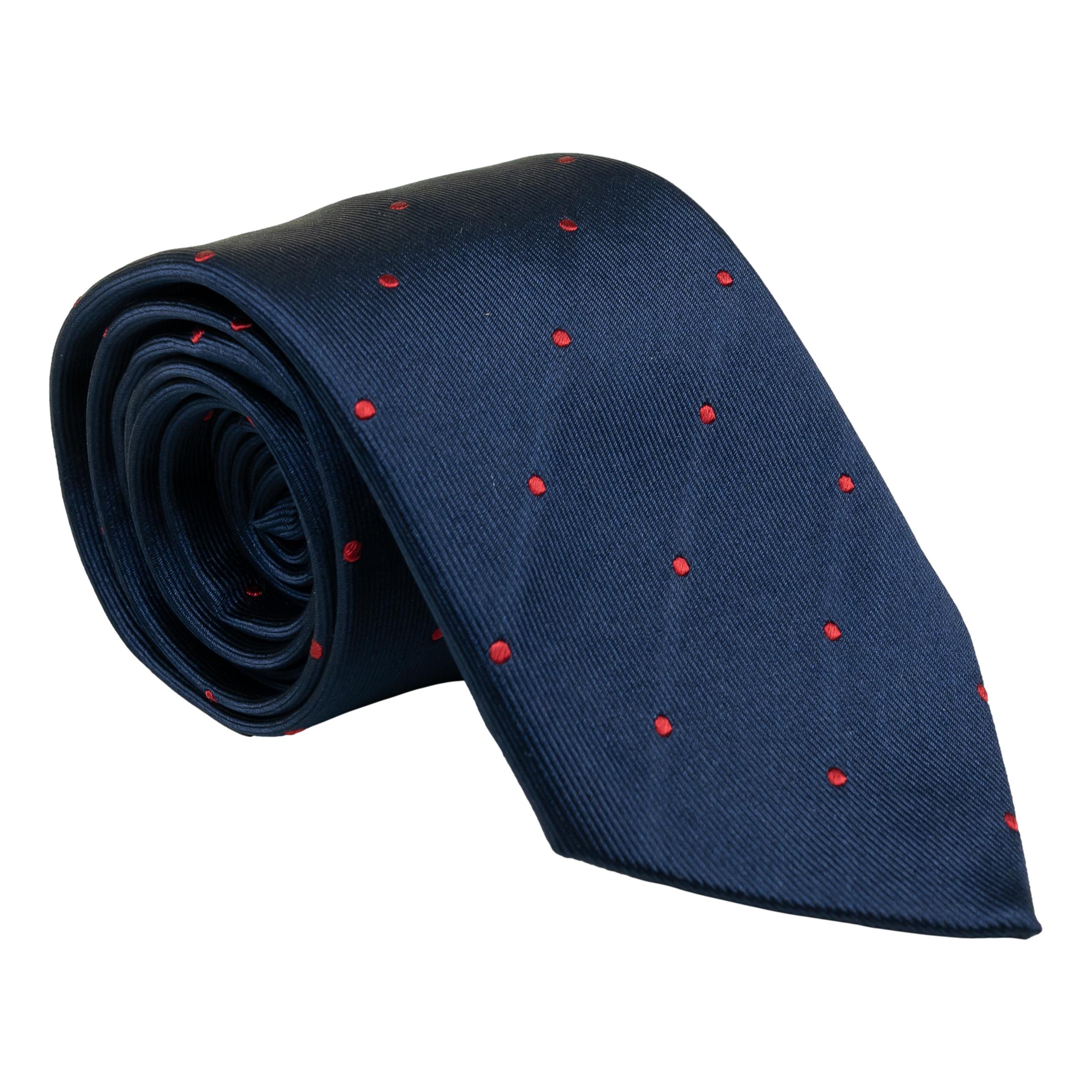 Wide Dot Woven Silk Tie