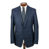 Navy with Dark Green Windowpane Wool, Silk, and Cashmere Sport Coat