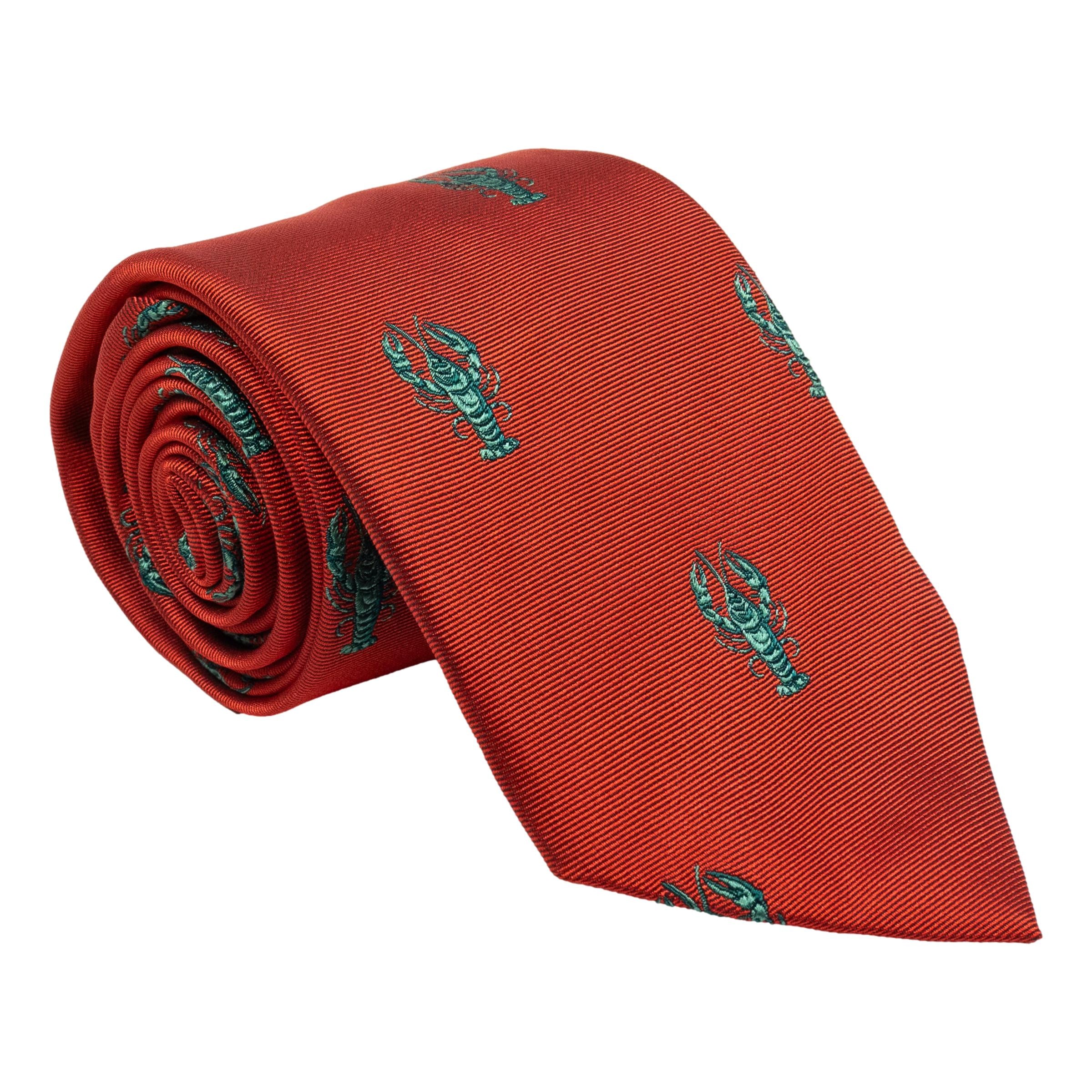 Lobster Silk Woven Tie