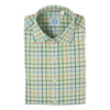 Orange, Blue, and Green Tattersall with Light Green Ground Spread Collar Sport Shirt