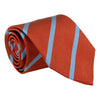 Orange and Light Blue Repp Stripe Tie