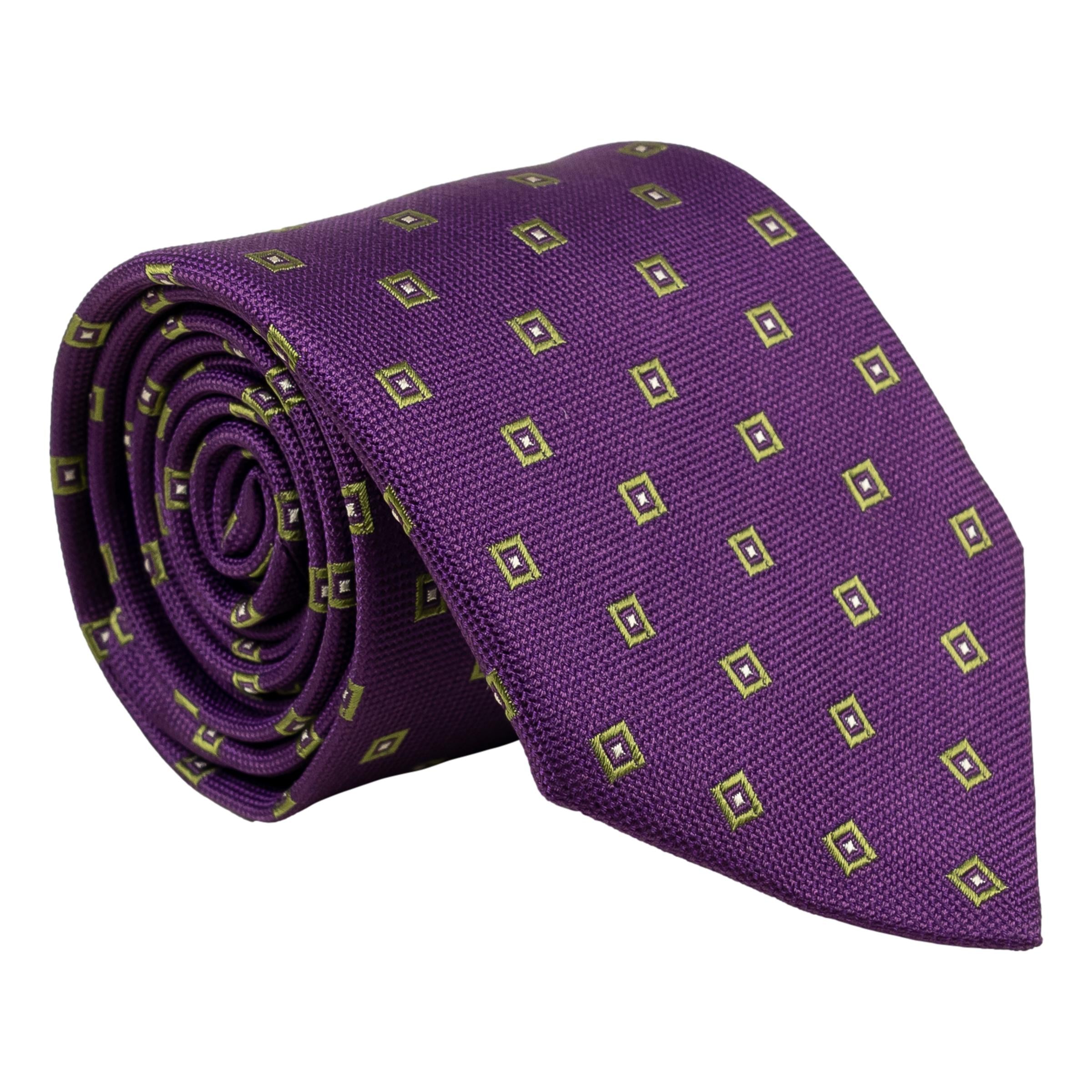 Square Bullseye Woven Silk Tie