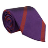 Purple and Orange Fine Grenadine Repp Stripe Tie