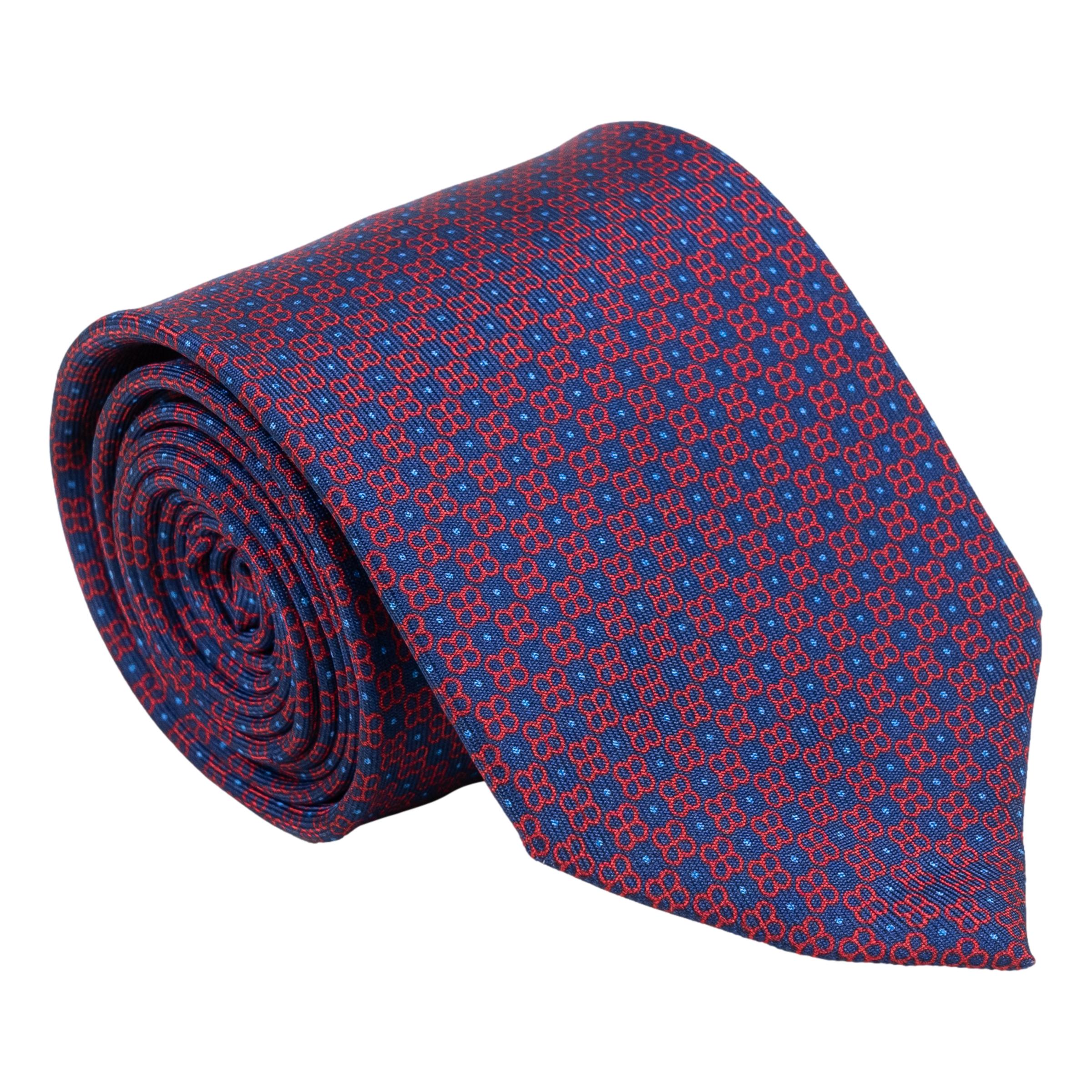 Abstract Four Leaf Silk Tie