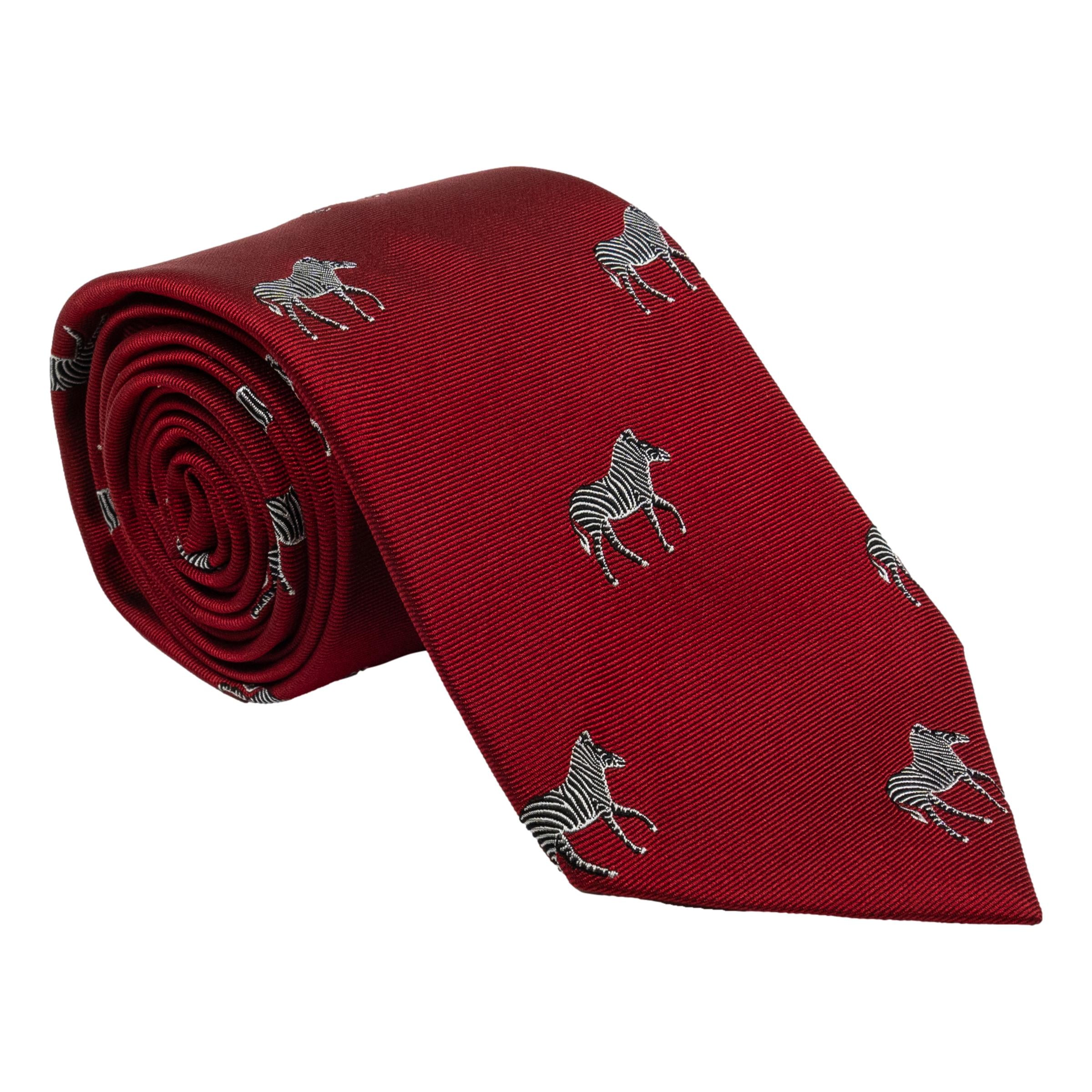 Walking Zebra Silk Tie