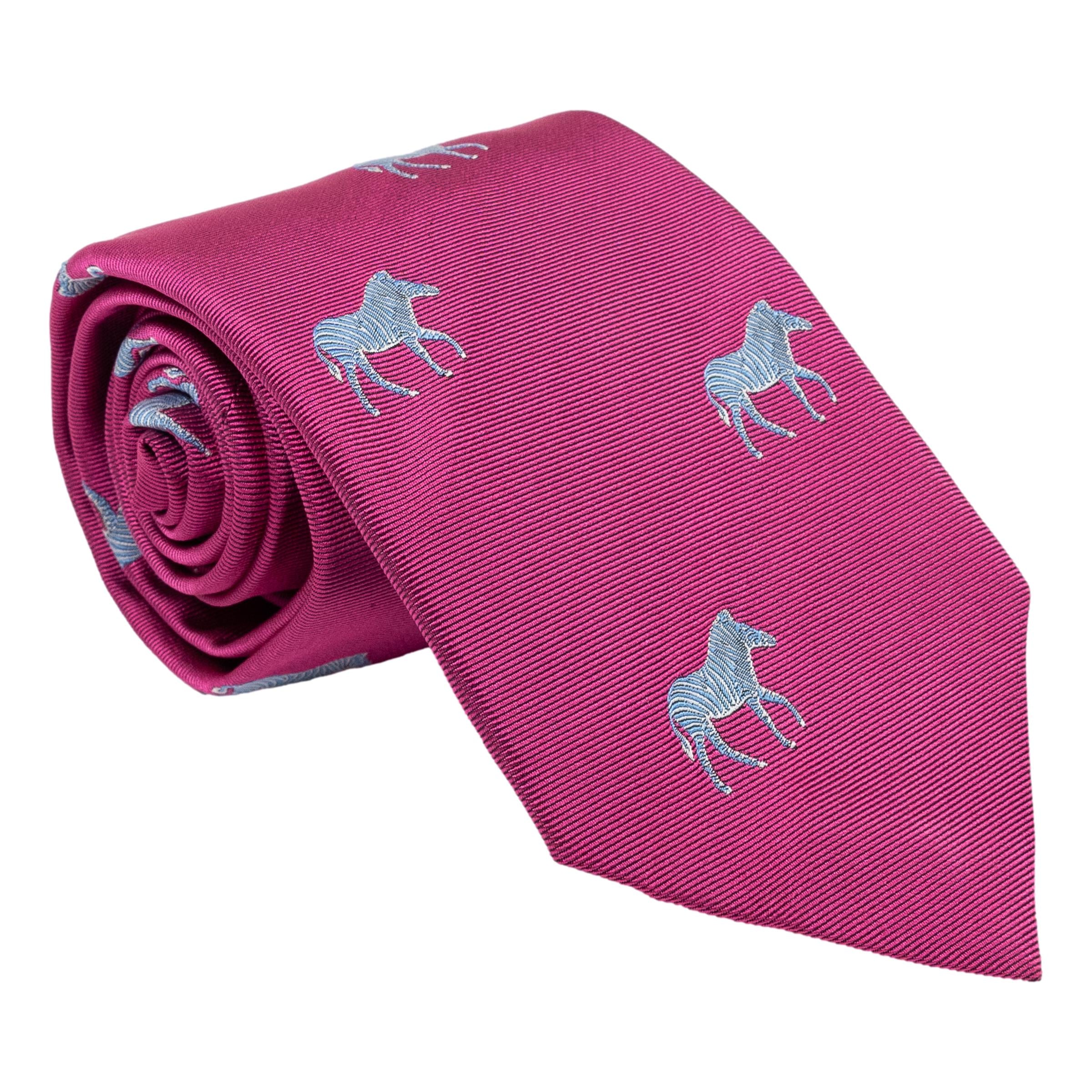 Walking Zebra Silk Tie