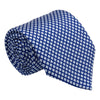 Royal Blue with White Flower Motif Silk Tie