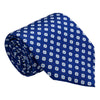 Royal Blue with White and Light Blue Diamond Motif Silk Tie