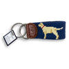 Yellow Lab Needlepoint Key Fob