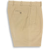 Khaki Khyber Cloth Forward Pleated Trousers