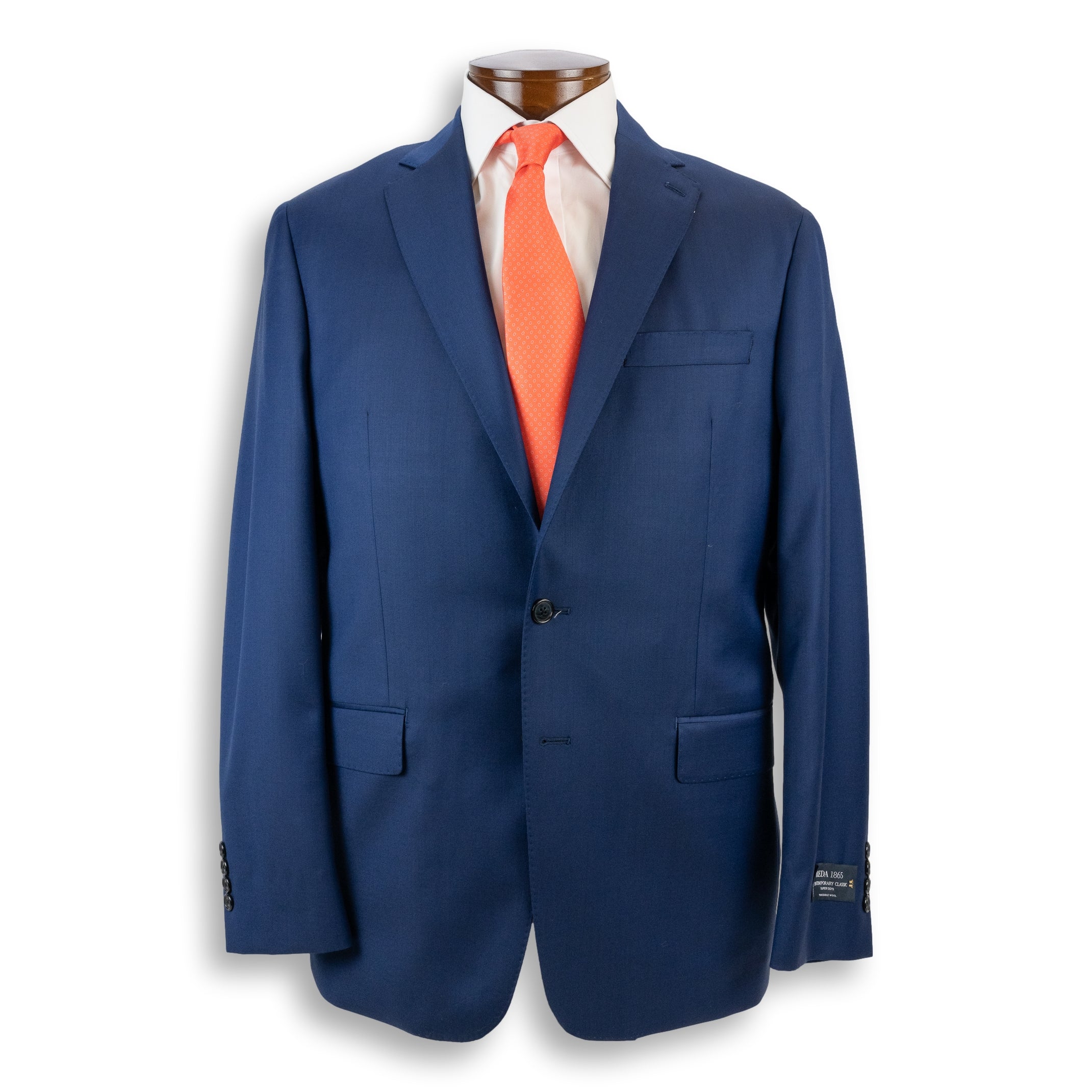 Two Button Side Vent Bright Blue Suit