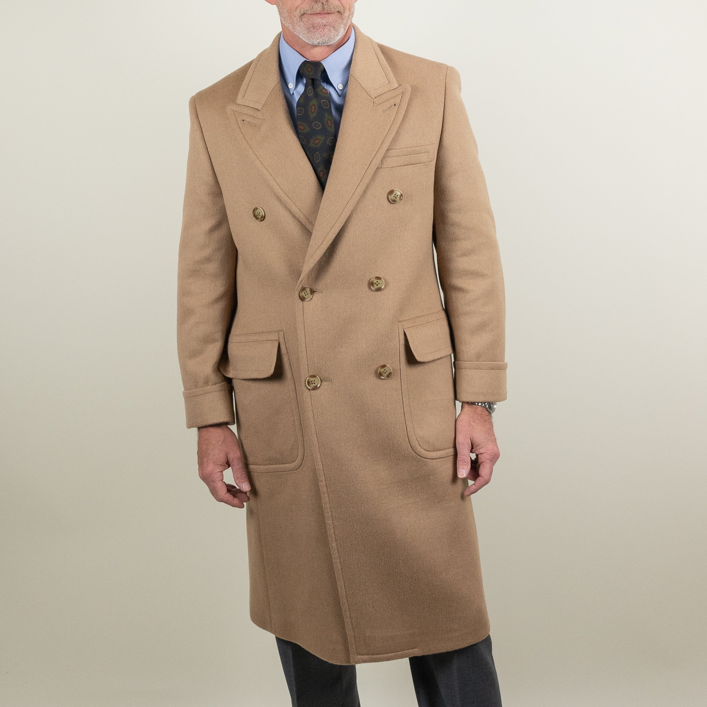 Camel Hair Double Breasted Polo Coat