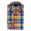 Orange and Blue Summer Plaid Sport Shirt