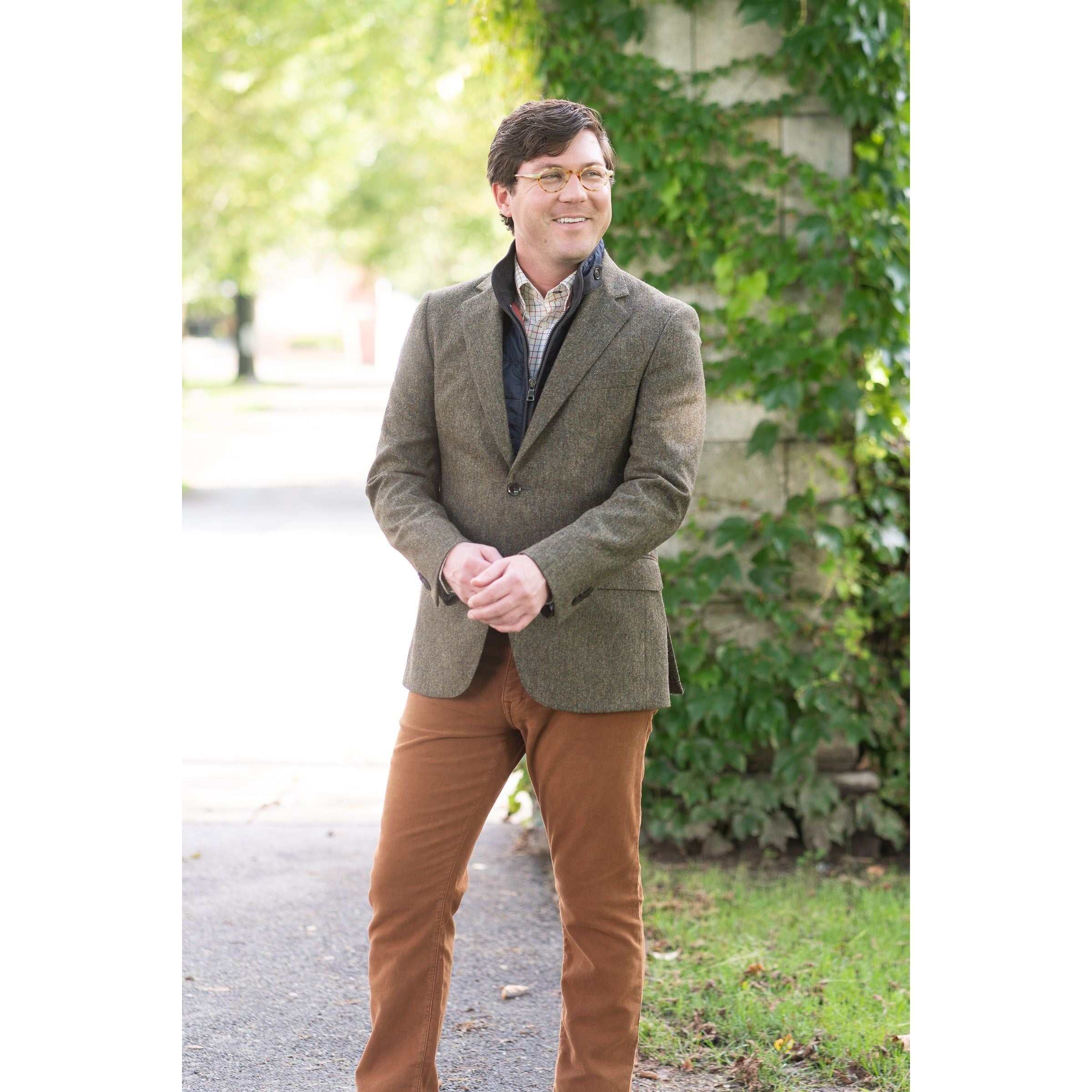 Moss Green Donegal Tweed Sport Coat