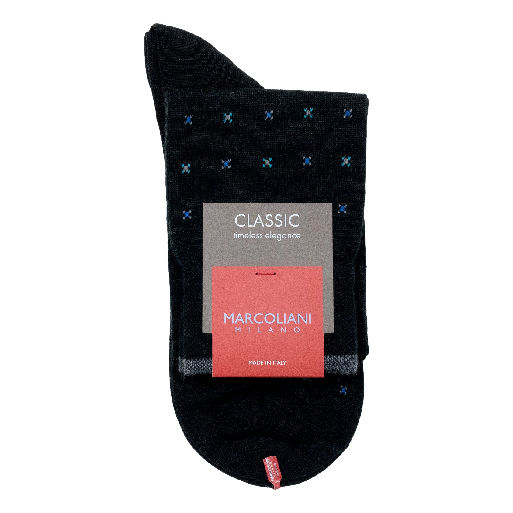 Micro Tie Merino Wool Over-the-Calf Dress Sock