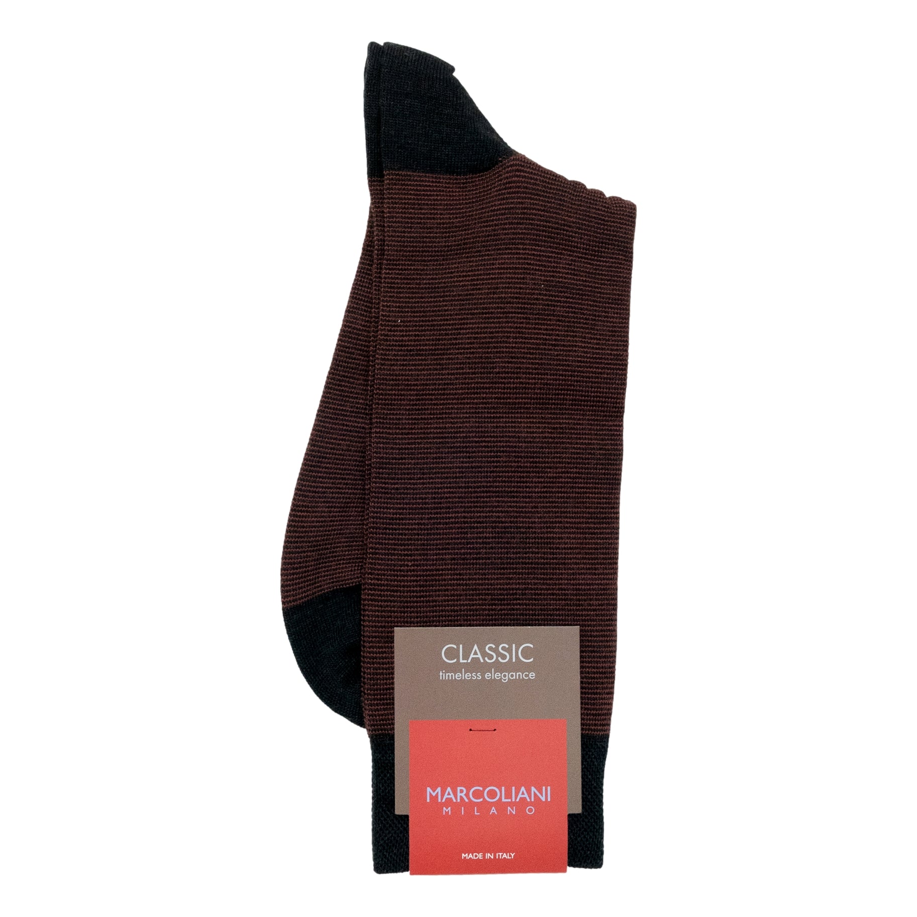 Micro Stripe Merino Wool Mid-Calf Dress Socks