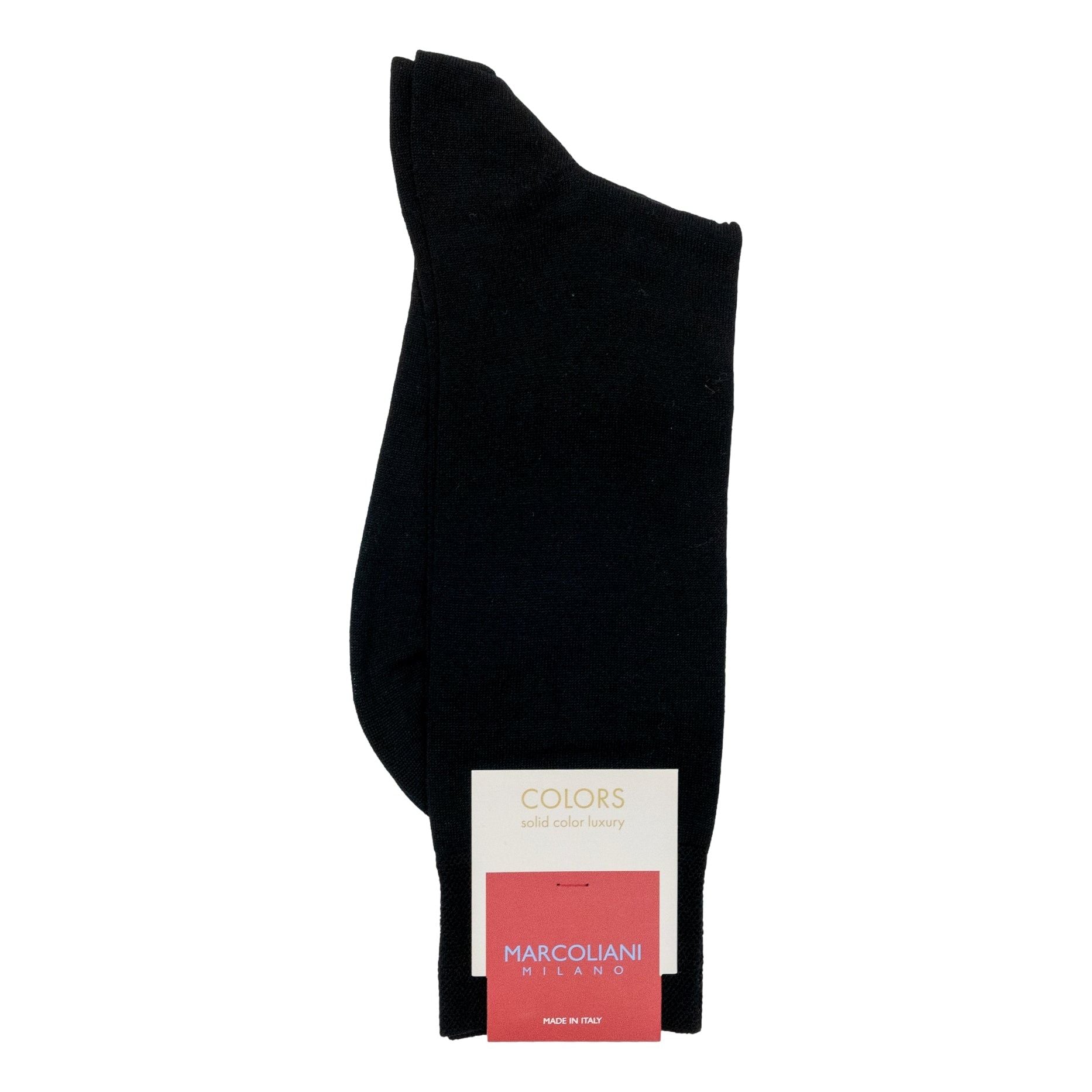 Pima Cotton Classic Plain Mid-Calf Dress Socks