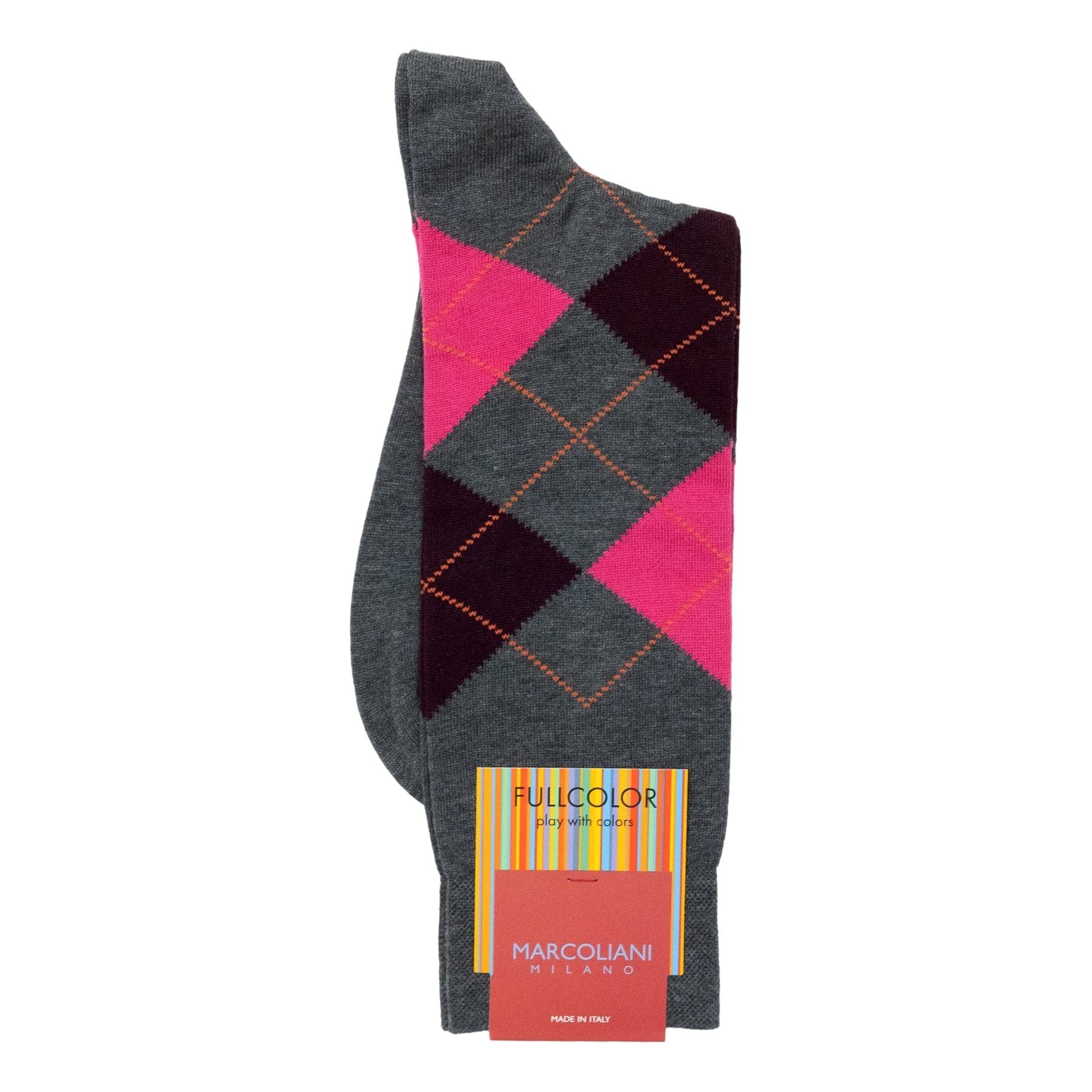 Cotton Argyle Mid-Calf Dress Sock